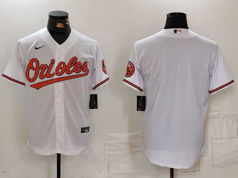 Mens Baltimore Orioles Blank White 2024 Home Limited Cool Base Stitched Baseball Jersey